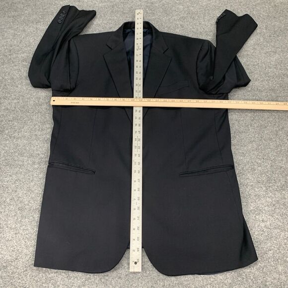 Brooks Brothers Blazer Mens 43R Black Wool 1818 Madison 2 Button Notch Lapel - Picture 5 of 14